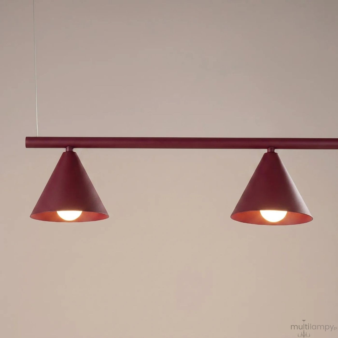Nox 4L lampa wisząca 4xE14 burgund SL.2558