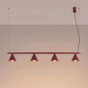 Nox 4L lampa wisząca 4xE14 burgund SL.2558