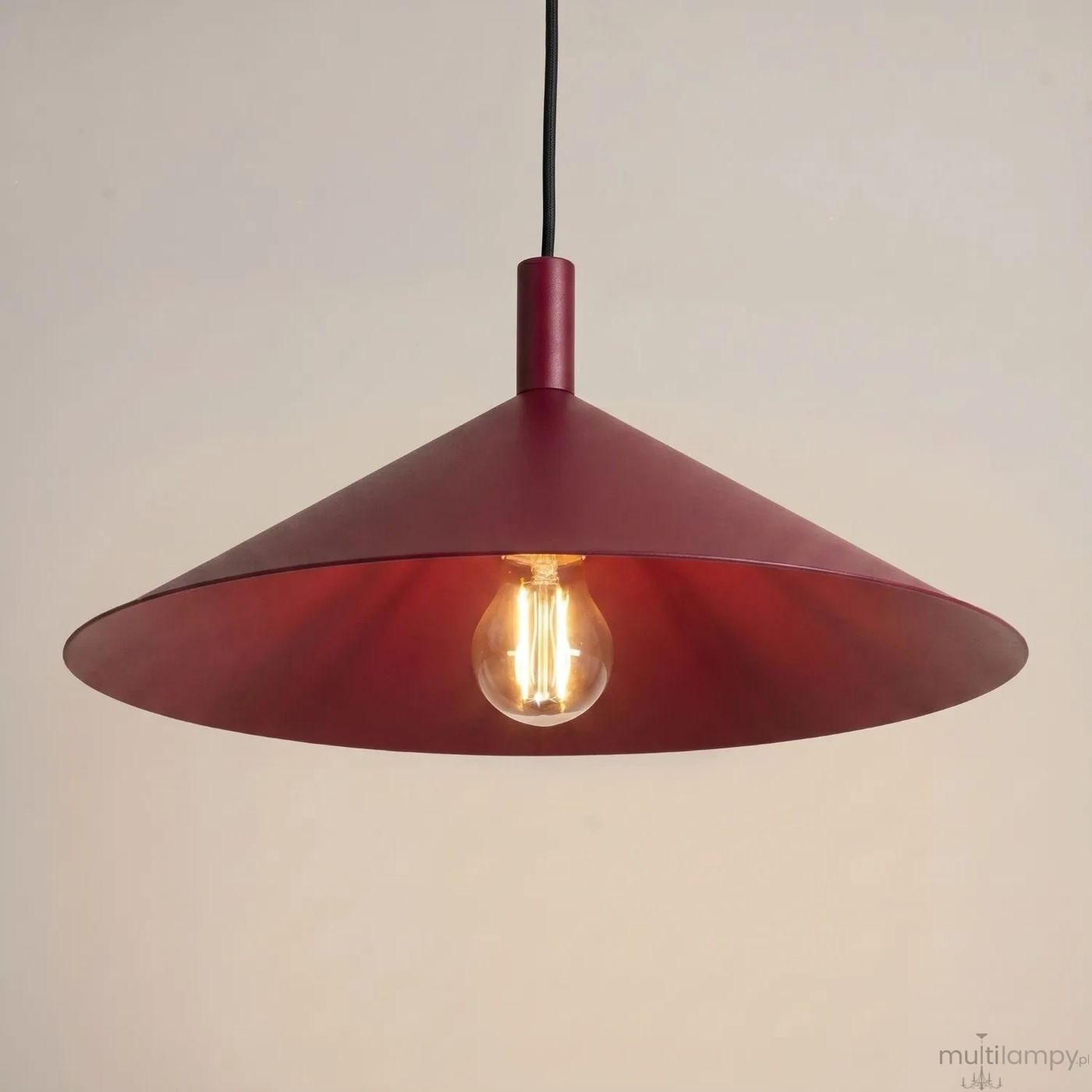 Nox D40 lampa wisząca E27 burgund SL.2543