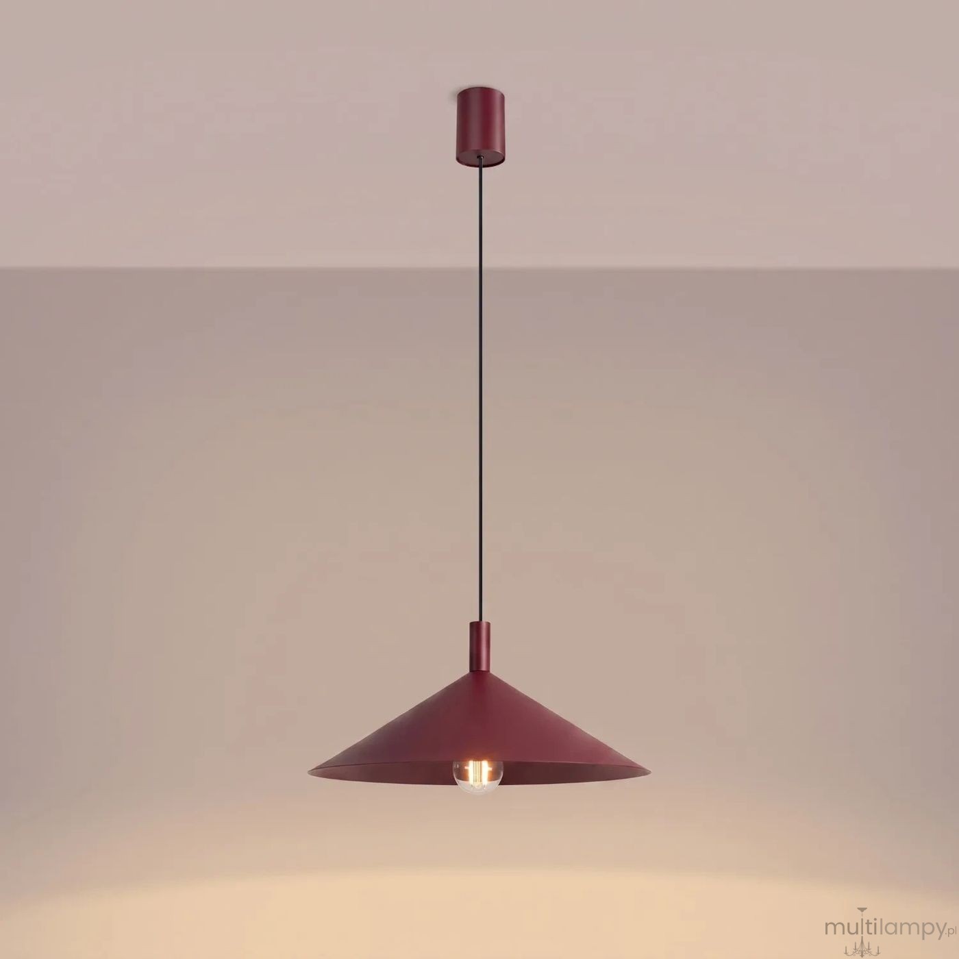 Nox D40 lampa wisząca E27 burgund SL.2543