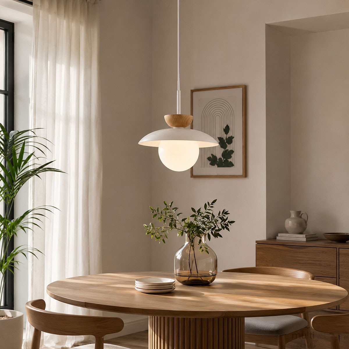 Lometi lampa wisząca 1xE14 biała 61743