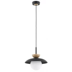 Lometi lampa wisząca 1xE14 czarna/jasne drewno 61744