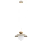 Lometi lampa wisząca 1xE14 beżowa/jasne drewno 61746