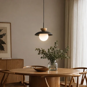 Lometi lampa wisząca 1xE14 brązowa/jasne drewno 61747