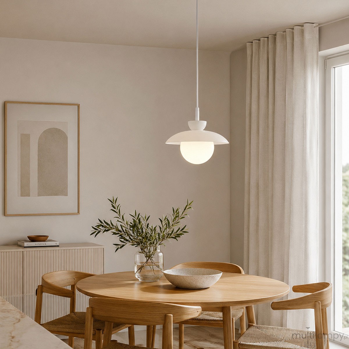 Lometi lampa wisząca 1xE14 biała 61748