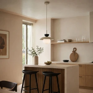 Lometi lampa wisząca 1xE14 beżowa/czarna 61750