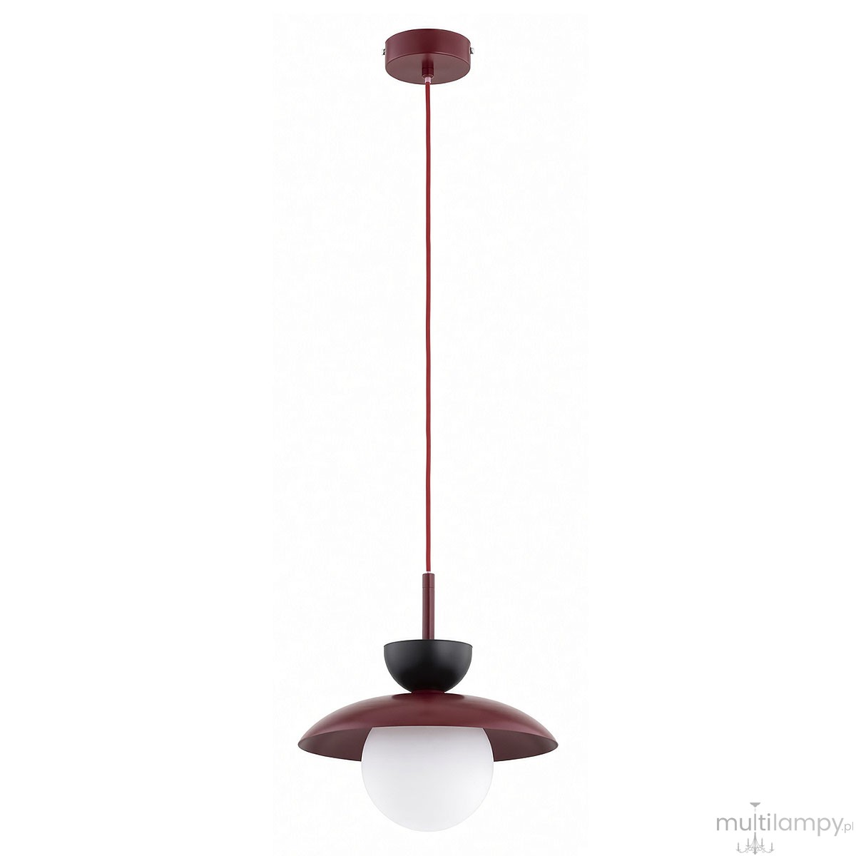 Lometi lampa wisząca 1xE14 bordowa/czarna 61751