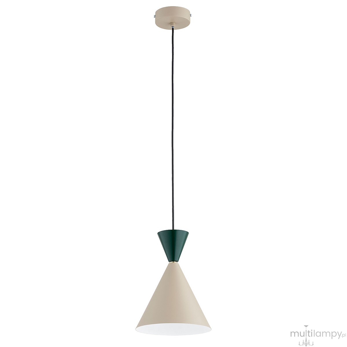 Entori lampa wisząca E27 beżowa/zielona 61600