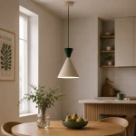 Entori lampa wisząca E27 beżowa/zielona 61600
