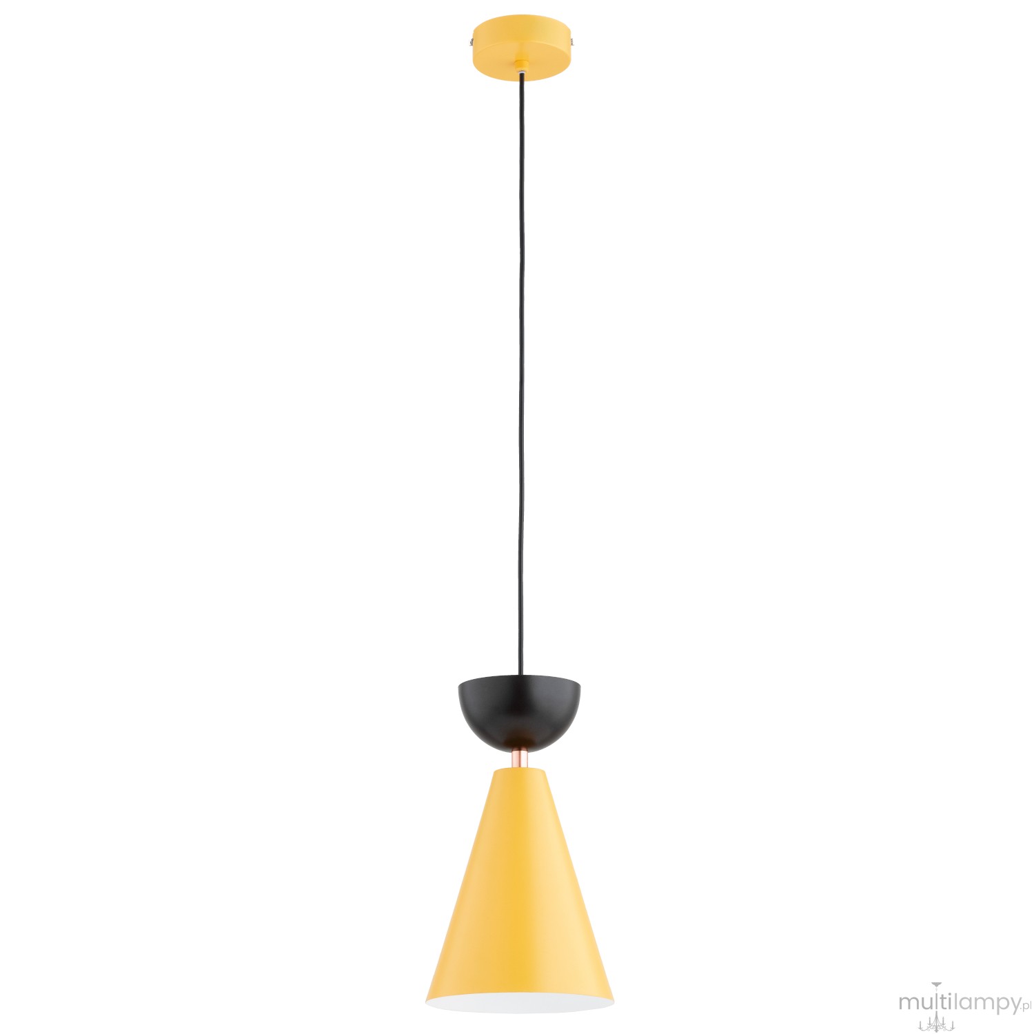 Entori lampa wisząca E27 żółta/czarna 61601