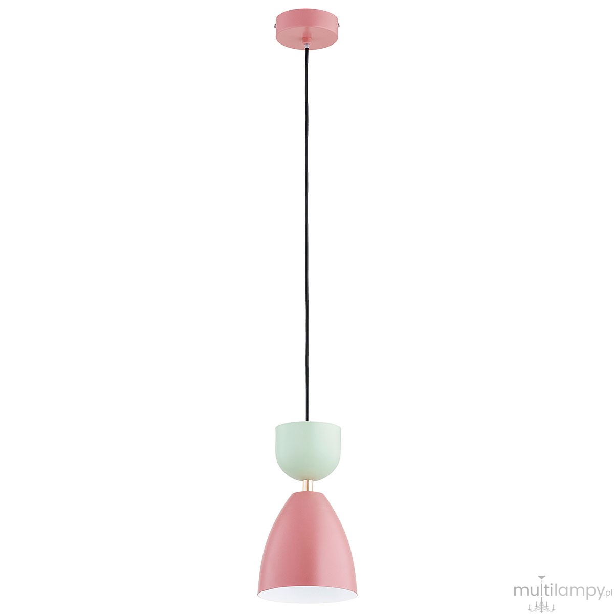 Entori lampa wisząca E27 różowa/miętowa 61602