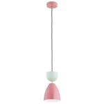 Entori lampa wisząca E27 różowa/miętowa 61602