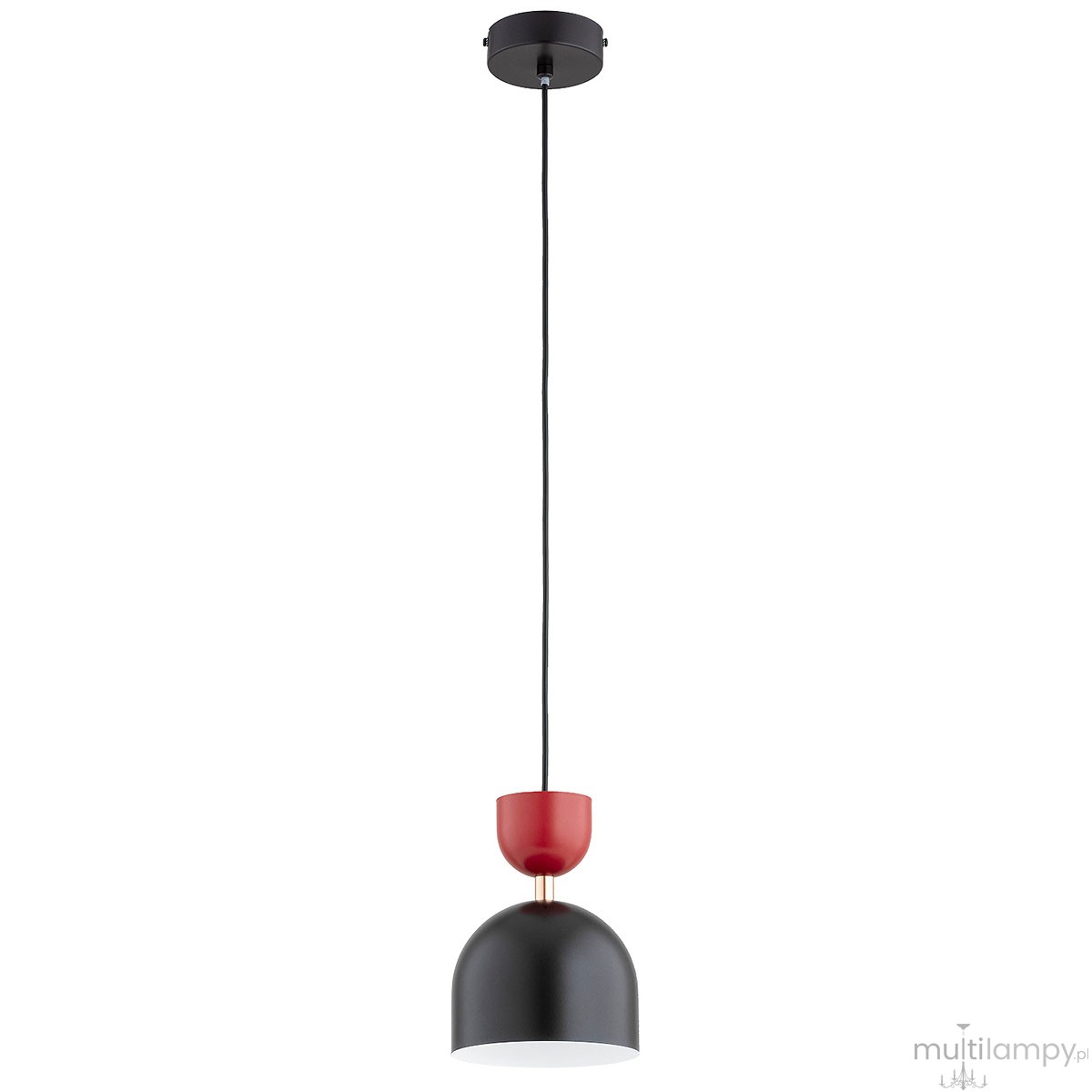 Entori lampa wisząca E27 czarna/czerwona 61604