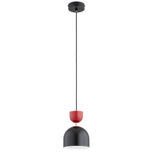 Entori lampa wisząca E27 czarna/czerwona 61604