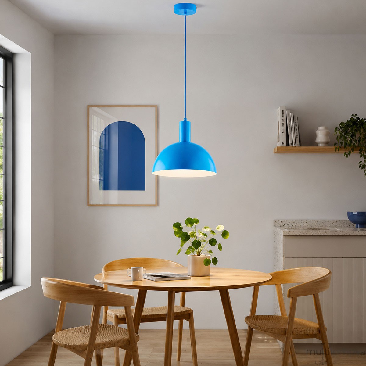 Modesto lampa wisząca 1xE27 niebieska 61704