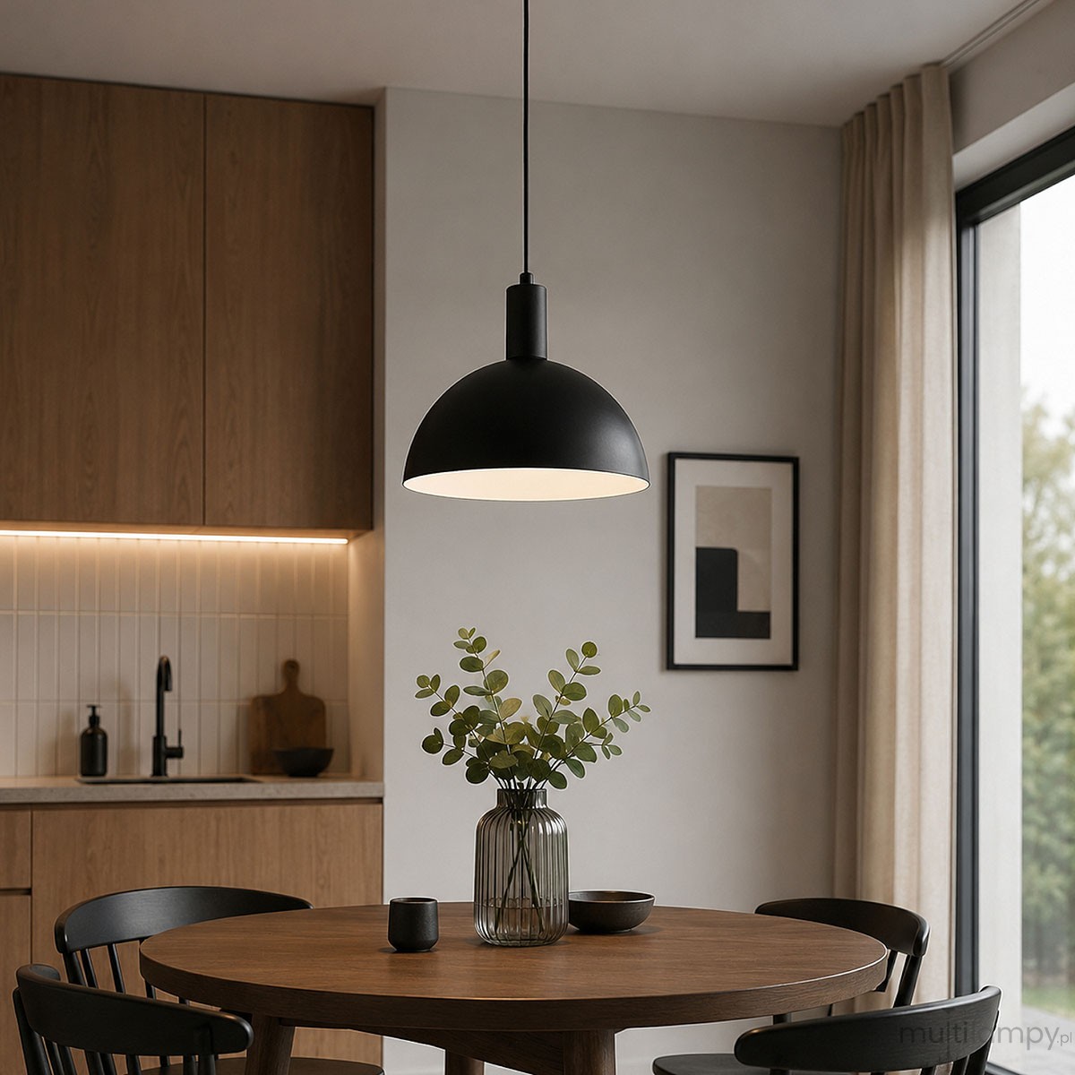 Modesto lampa wisząca 1xE27 czarny 61707