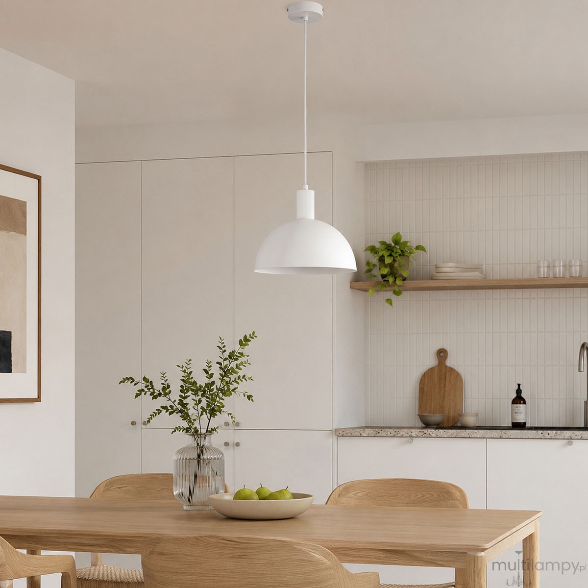 Modesto lampa wisząca 1xE27 biały 61708