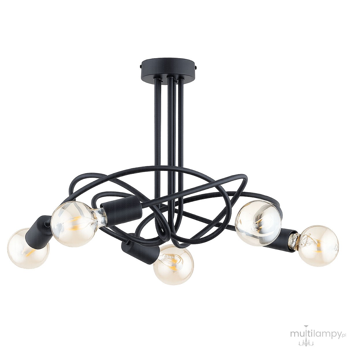 Empera lampa wisząca 5xE27 czarna 63468