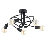 Sela lampa sufitowa 5xE27 czarna 63469