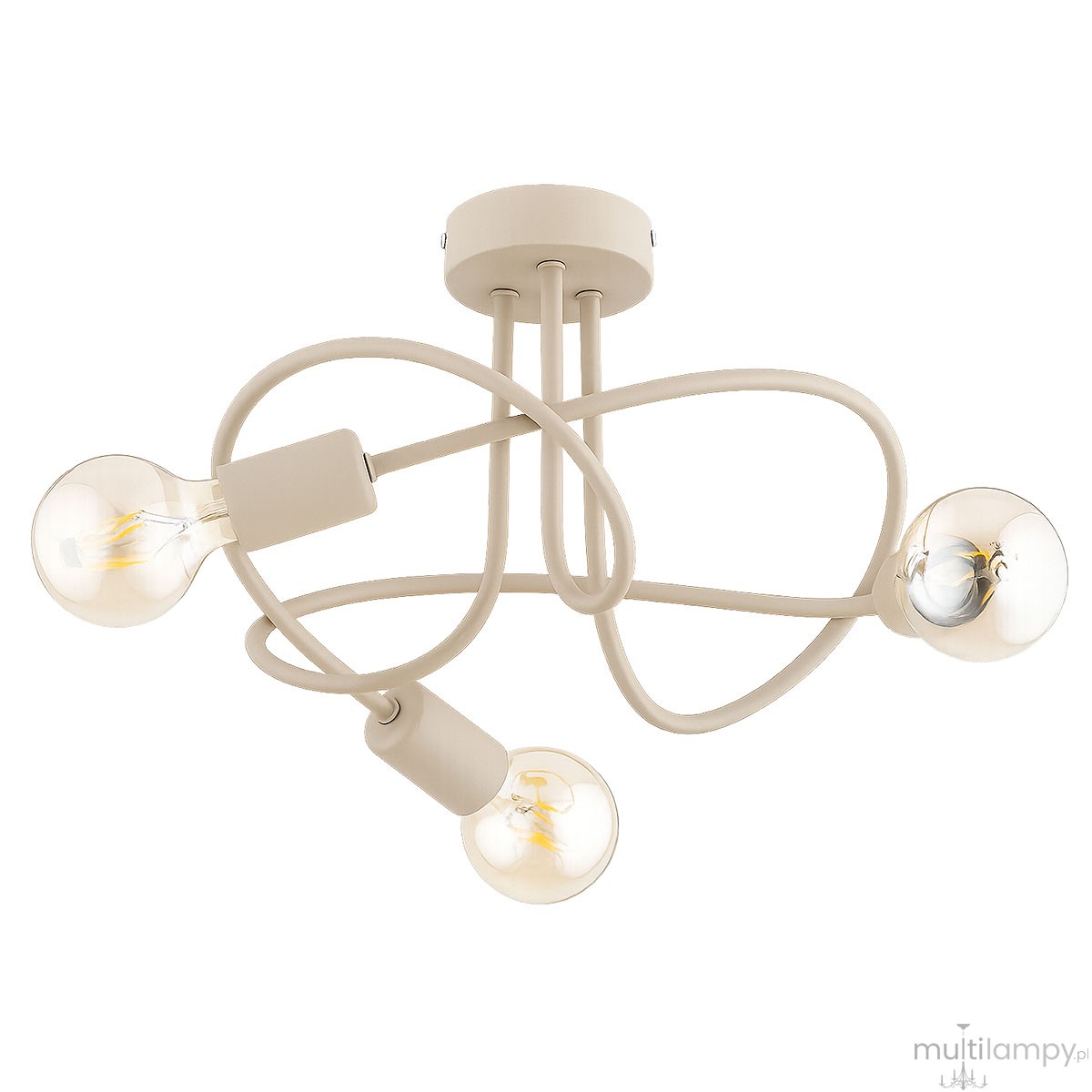 Sela lampa sufitowa 3xE27 beżowa 62694