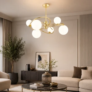 Lipsa lampa wisząca 6xG9 złota 63483