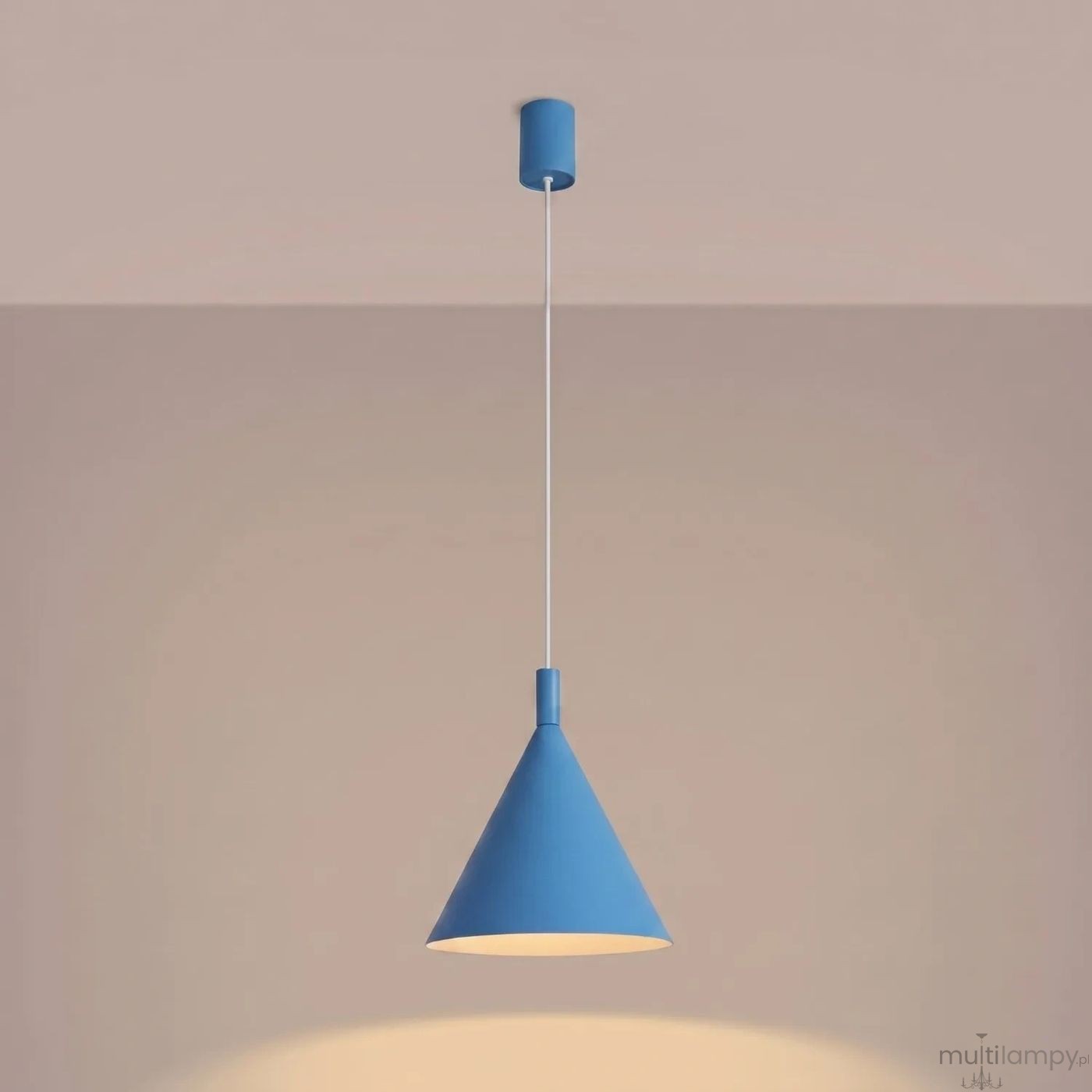 Nox D25 lampa wisząca E27 błękitna SL.2535