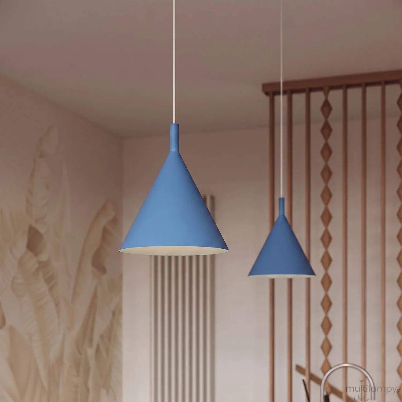 Nox D25 lampa wisząca E27 błękitna SL.2535