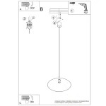 Nox D40 lampa wisząca E27 błękitna SL.2550