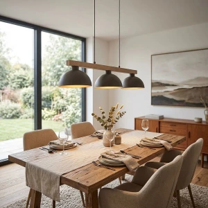 Verta Pro lampa wisząca 3xE27 czekoladowy brąz drewno 62625