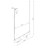 Nox 4L lampa wisząca 4xE14 brązowa SL.2564
