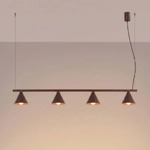 Nox 4L lampa wisząca 4xE14 brązowa SL.2564