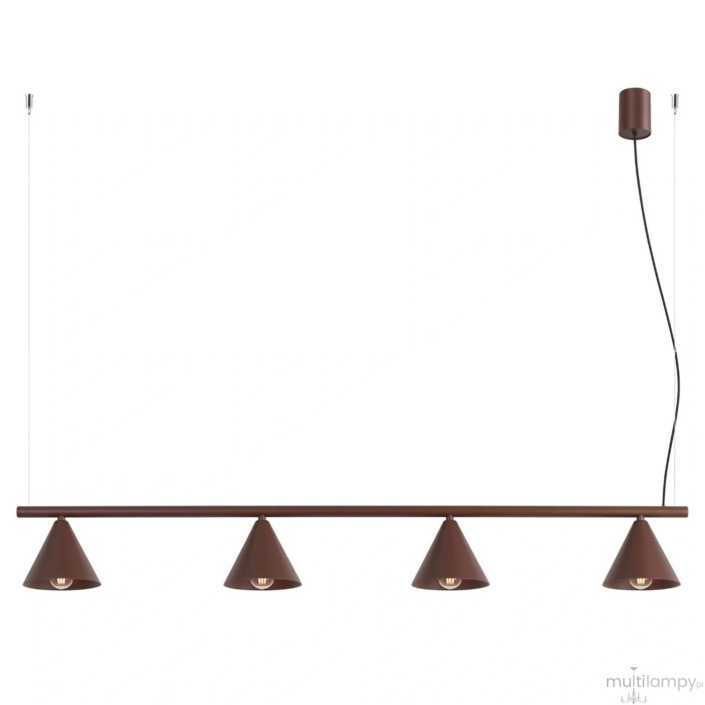 Nox 4L lampa wisząca 4xE14 brązowa SL.2564