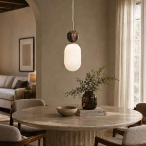 Crema lampa wisząca 1xE14 taupe MLP2812