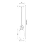 Crema lampa wisząca 1xE14 taupe MLP2812