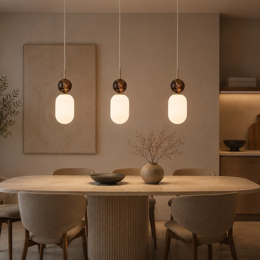 Crema lampa wisząca 3xE14 taupe MLP2813
