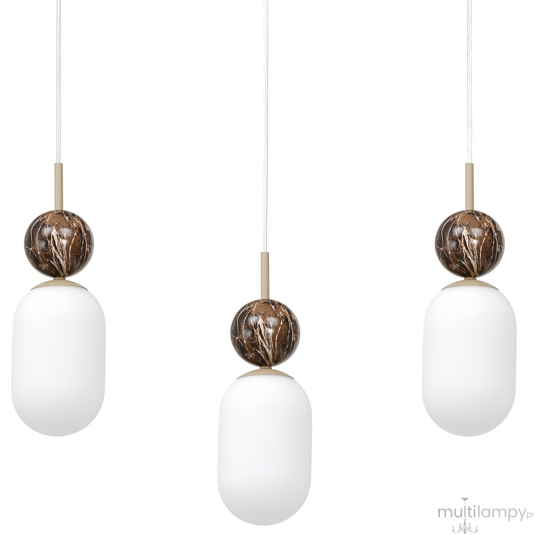 Crema lampa wisząca 3xE14 taupe MLP2813