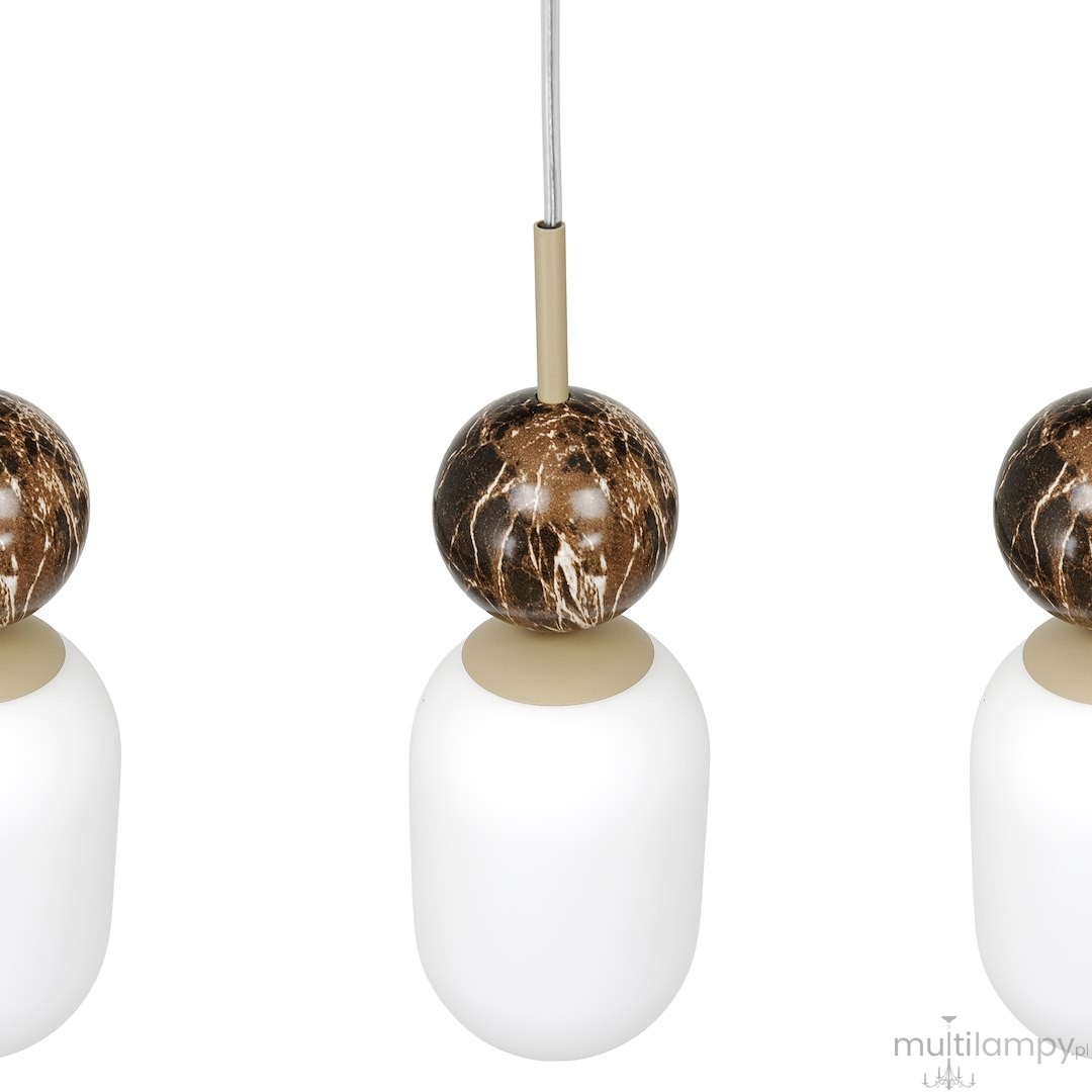 Crema lampa wisząca 3xE14 taupe MLP2813