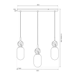 Crema lampa wisząca 3xE14 taupe MLP2813