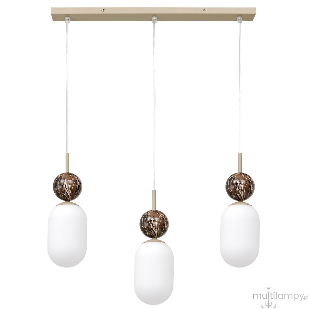 Crema lampa wisząca 3xE14 taupe MLP2813