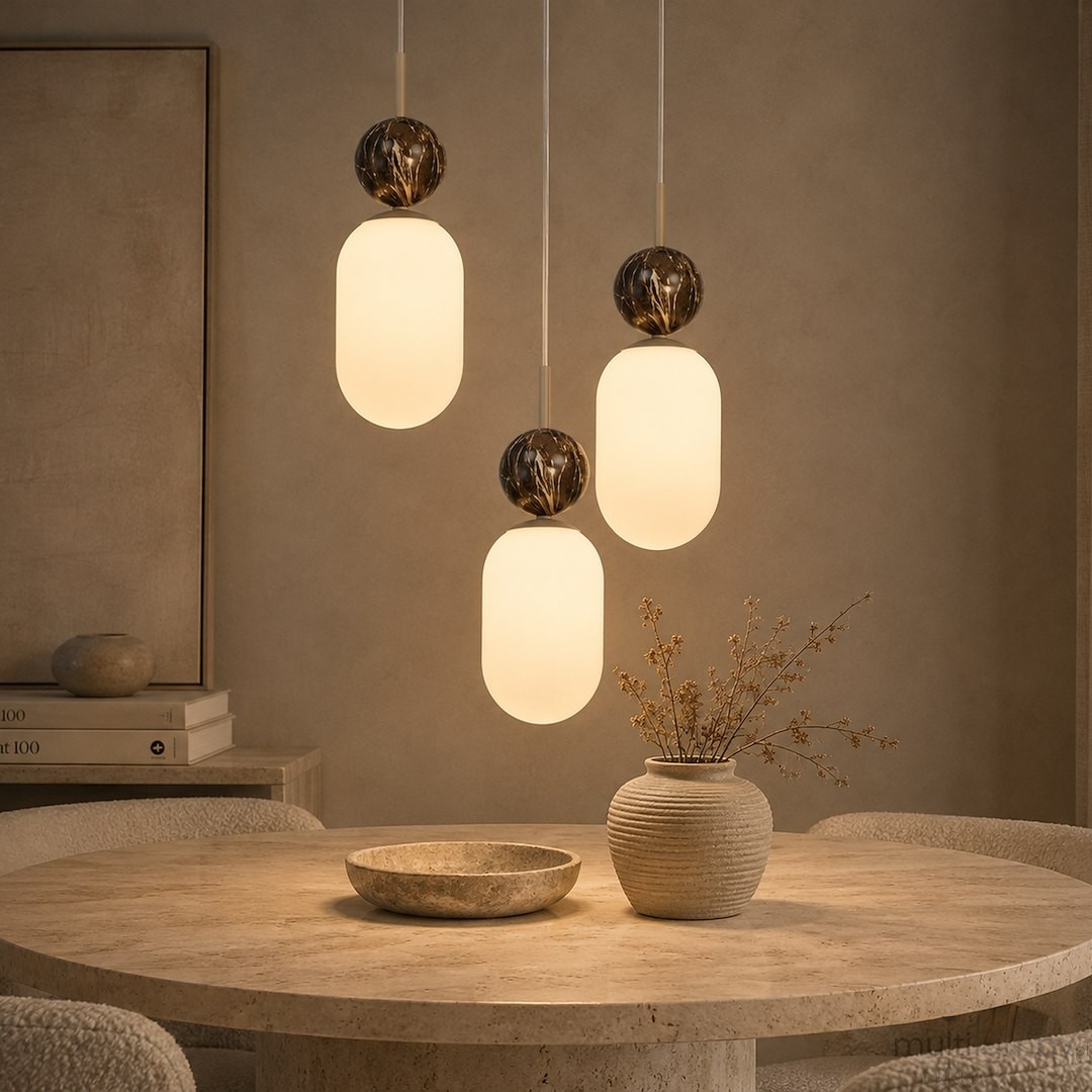 Crema lampa wisząca 3xE14 taupe MLP2814