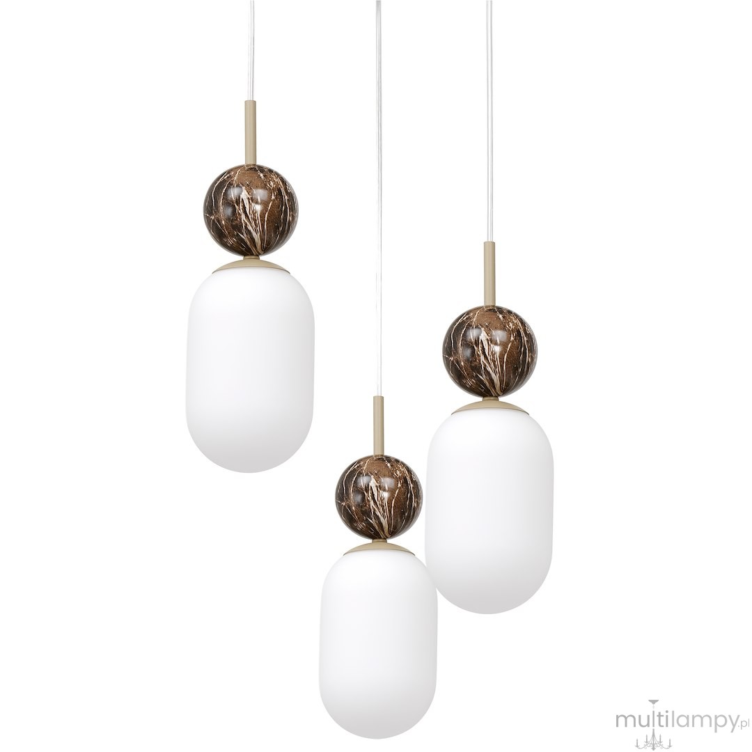 Crema lampa wisząca 3xE14 taupe MLP2814