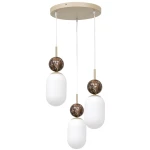 Crema lampa wisząca 3xE14 taupe MLP2814