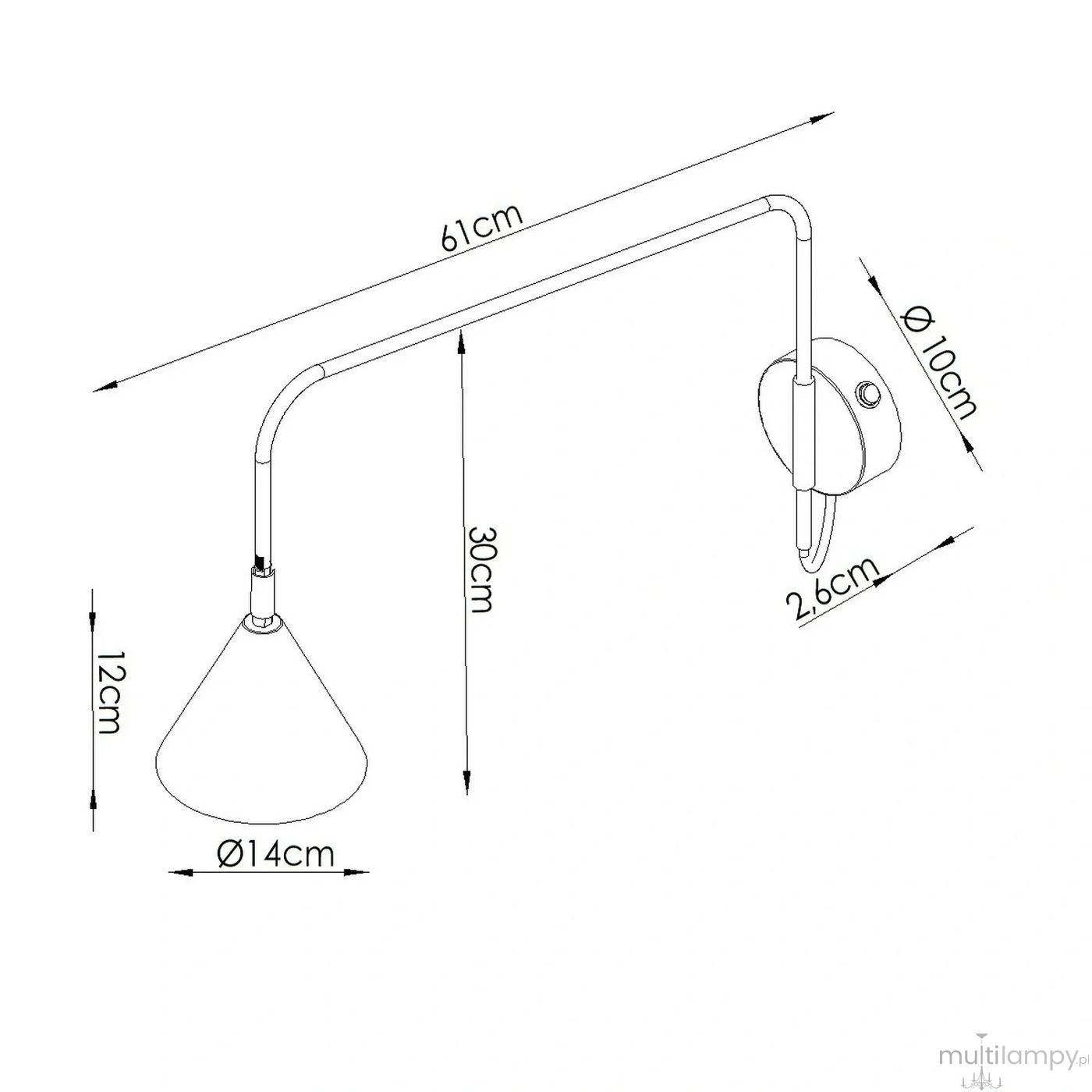 Nox 1 kinkiet E14 czerwony SL.2503