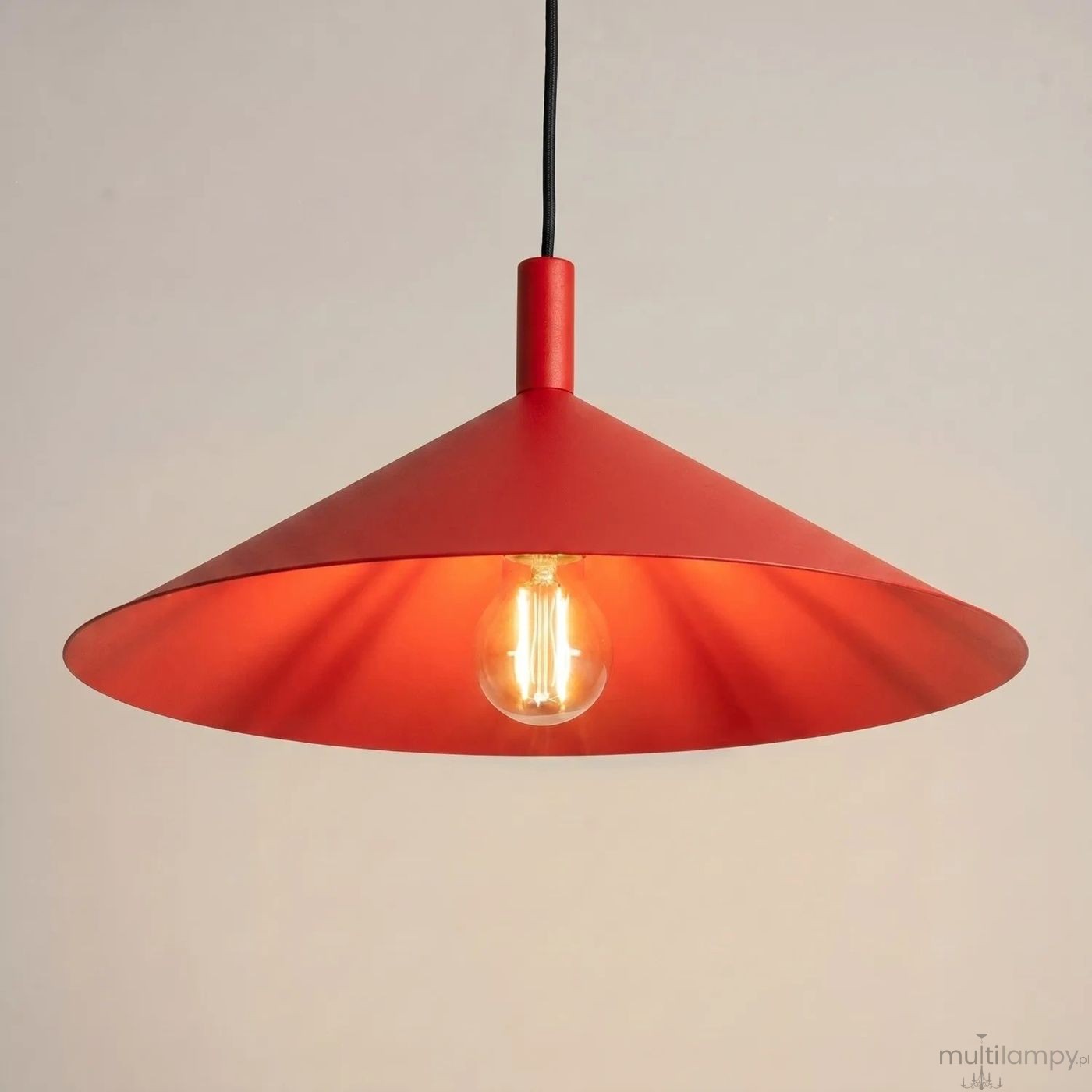 Nox D40 lampa wisząca E27 czerwona SL.2548