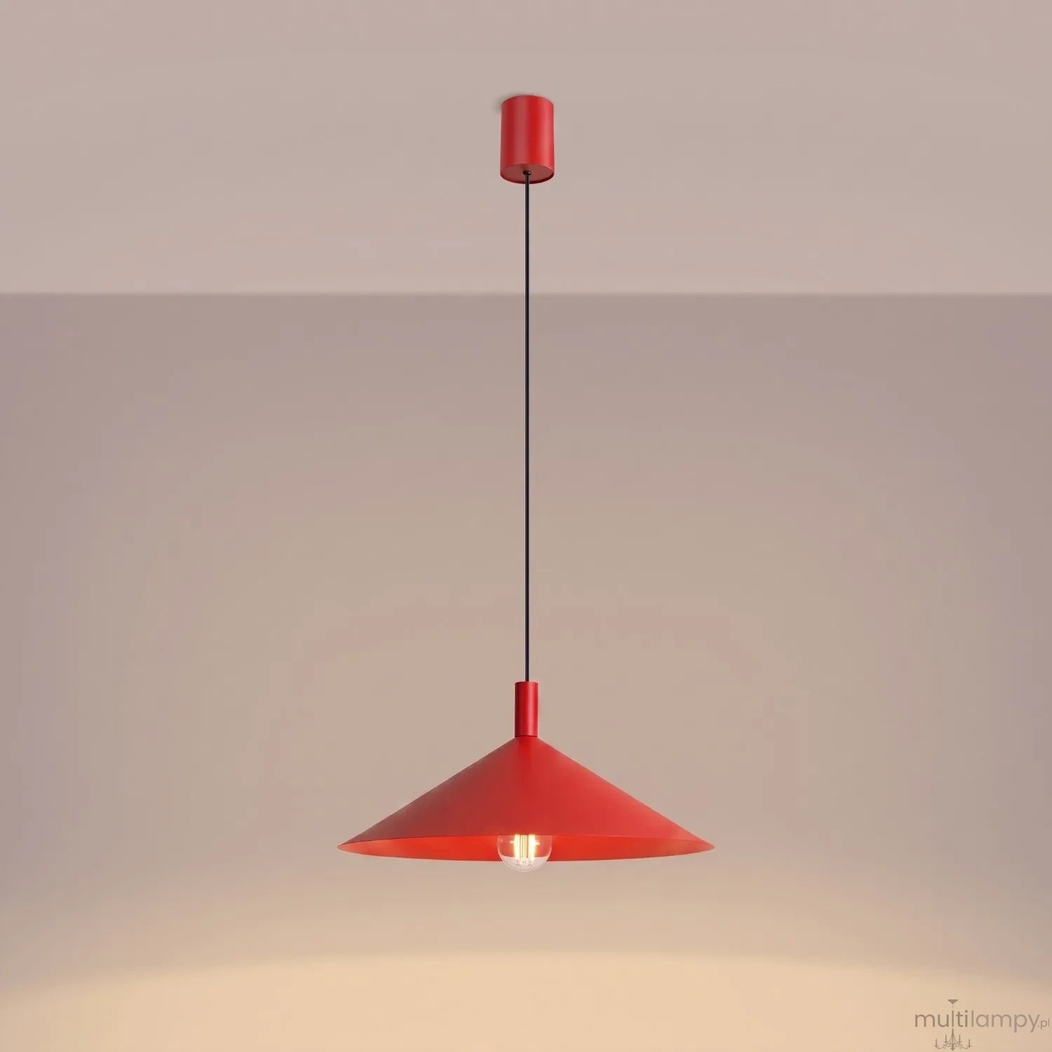 Nox D40 lampa wisząca E27 czerwona SL.2548
