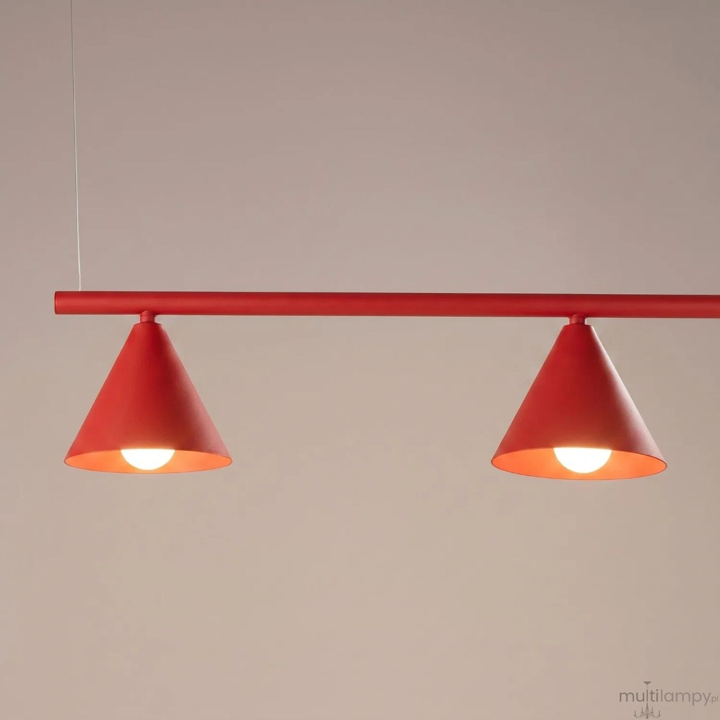 Nox 4L lampa wisząca 4xE14 czerwona SL.2563