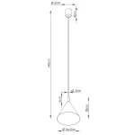 Nox D25 lampa wisząca E27 żółta SL.2532