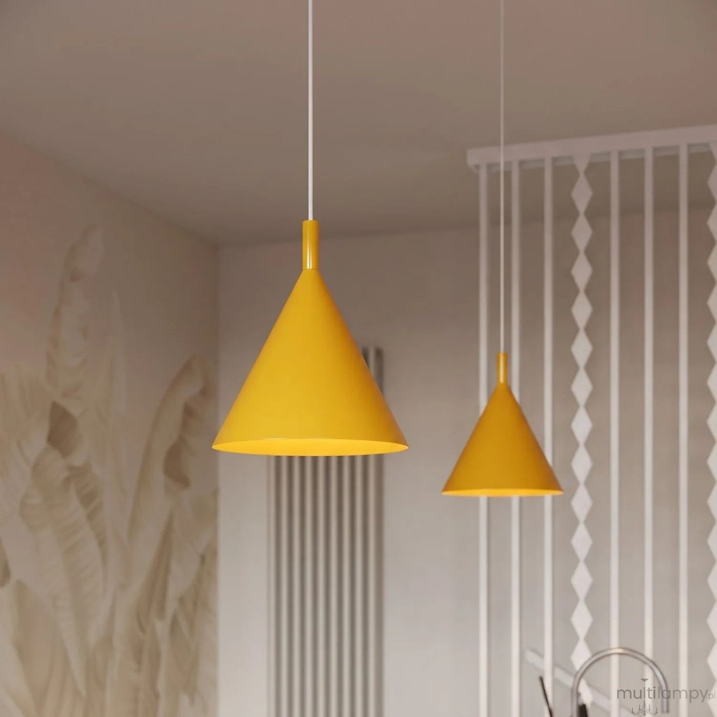 Nox D25 lampa wisząca E27 żółta SL.2532