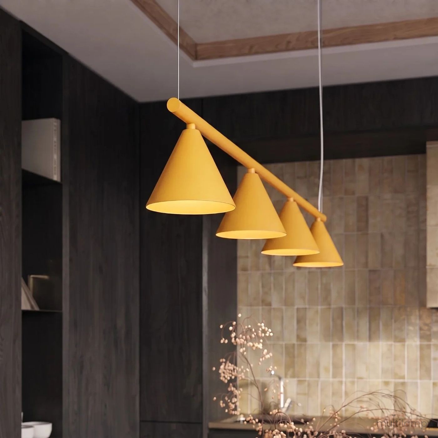 Nox 4L lampa wisząca 4xE14 żółta SL.2562