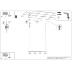 Nox 4L lampa wisząca 4xE14 żółta SL.2562